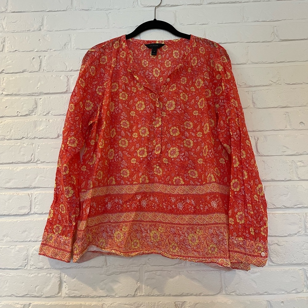 J.Crew Floral Blouse, size 4